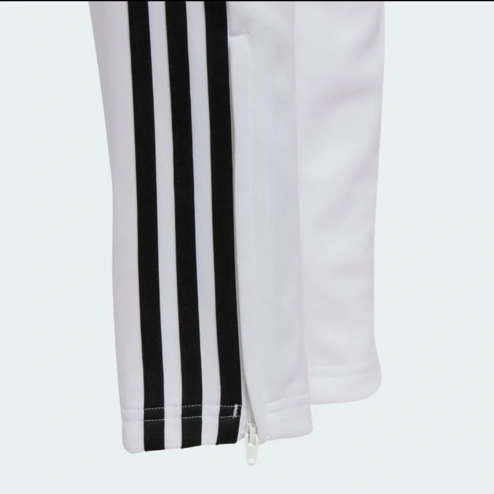 Adidas Kids White Joggers with Black Stripes - Picture 3 of 5